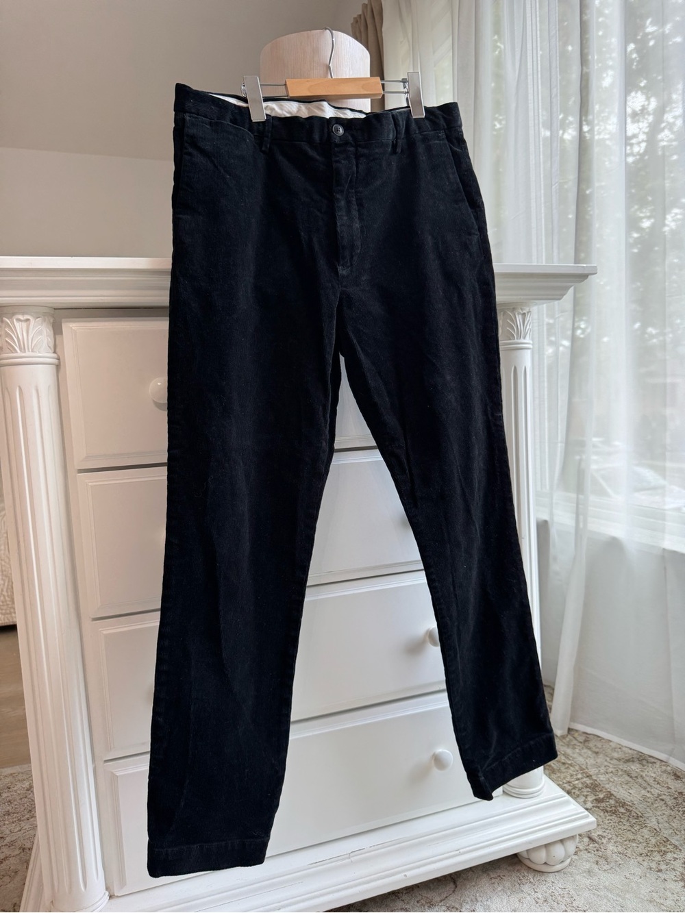 Polo Ralph Lauren Black Corduroy Slim Fit Pants Men’s 35x32